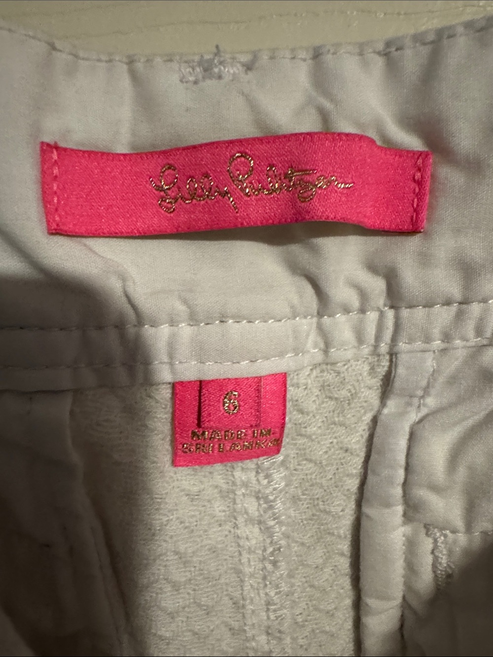 Lilly Pulitzer 5” Callahan White Textured Women’s Shorts - Picture 6 of 7